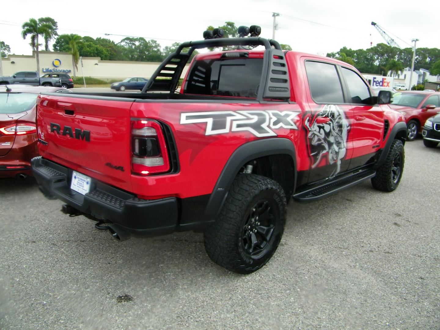 2022 Red /Black RAM 1500 TRX TRX Crew Cab SB 4WD (1C6SRFU90NN) with an 6.2L V8 OHV 16V engine, 8A transmission, located at 4000 Bee Ridge Road, Sarasota, FL, 34233, (941) 926-0300, 27.298664, -82.489151 - Photo#6